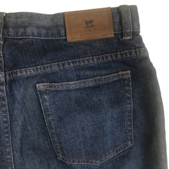 LAUREN RALPH LAUREN Studded Denim Blue Jeans 34x32 - Picture 7 of 10